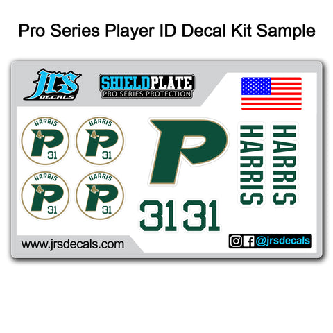 Complete Player Decal Kit - Including Bat, Helmet and Equipment decals with Shield Plate Protection Film