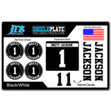 Complete Player Decal Kit 01 - Including Bat, Helmet and Equipment decals with Shield Plate Protection Film