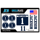Complete Player Decal Kit 01 - Including Bat, Helmet and Equipment decals with Shield Plate Protection Film