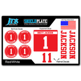 Complete Player Decal Kit 01 - Including Bat, Helmet and Equipment decals with Shield Plate Protection Film