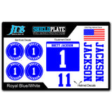 Complete Player Decal Kit 01 - Including Bat, Helmet and Equipment decals with Shield Plate Protection Film