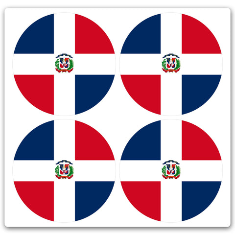 Dominican Republic Flag Bat Decal Set