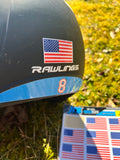 USA FLAG HELMET DECAL SET