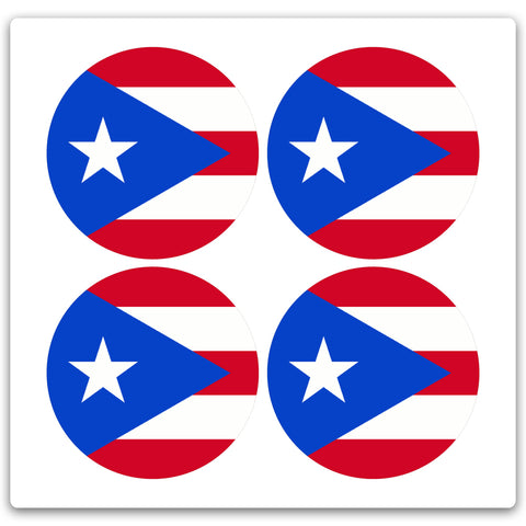 Puerto Rico Flag Bat Decal Set