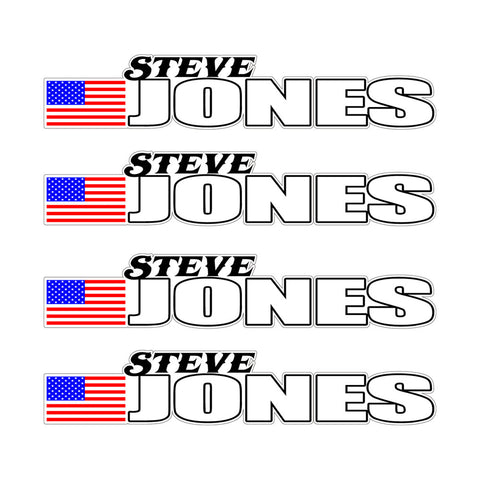 Boston Style - Custom Cycling Rider Name Decal Set