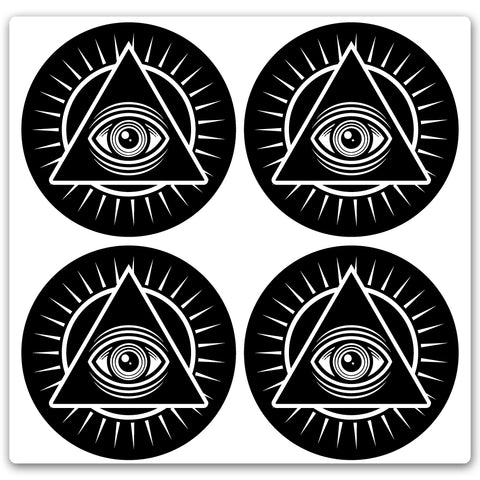 Illuminati Baseball Bat Knob Decal Set