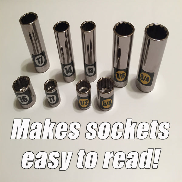Socket Label Kit. SAE and Metric tool decal labels. – JRS Decals