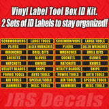 Tool Box Label Decal Set for Toolbox Organization!